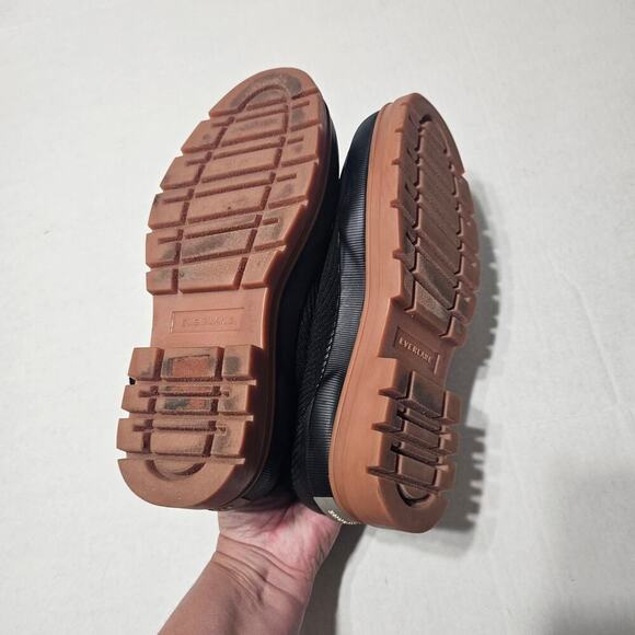 EVERLANE The Utility Boot in ReKnit Washed Charcoal Black Size 8.5 - Picture 5 of 7